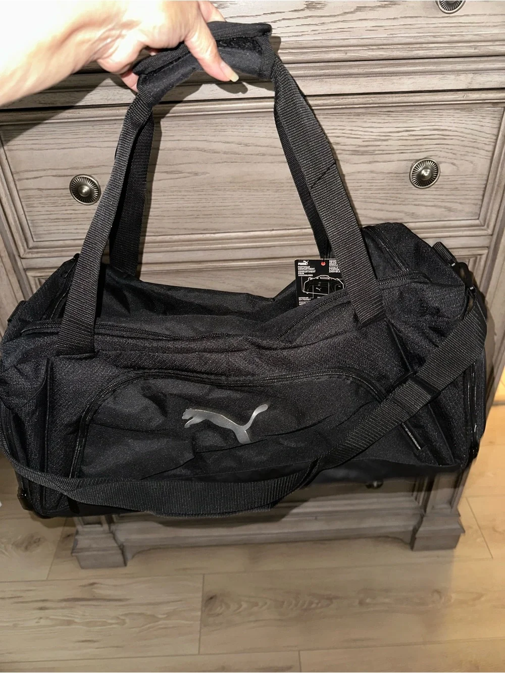 PUMA Black Men's Duffel Bag - Lightweight Sport Tote
